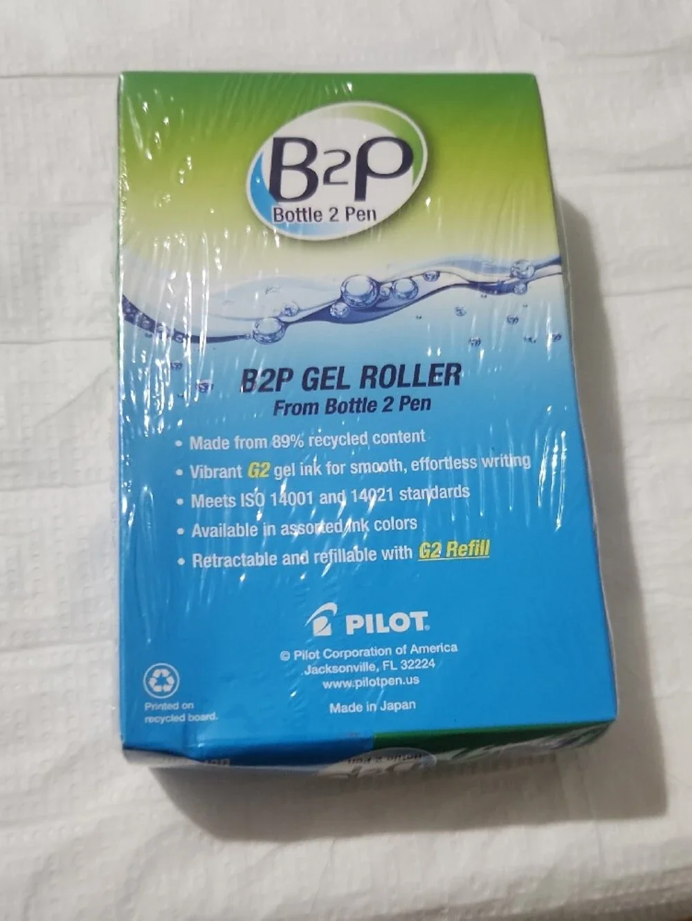 Bottle to Pen Gel Roller Retractable Black Pilot B2P fine .7m school Lot 4